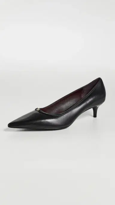 Tory Burch Double T Buckle Kitten Heel Pumps 45mm Perfect Black / Perfect Black 5 | Thumbnail 2