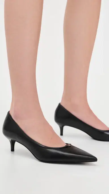 Tory Burch Double T Buckle Kitten Heel Pumps 45mm Perfect Black / Perfect Black 5 | Thumbnail 3