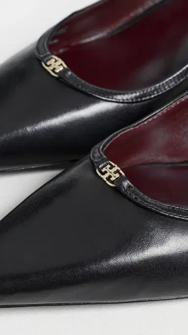 Tory Burch Double T Buckle Kitten Heel Pumps 45mm Perfect Black / Perfect Black 5 | Thumbnail 6