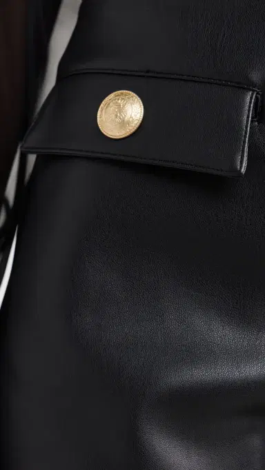 L'AGENCE Dionne Faux Leather Shorts Black | Thumbnail 6 L'AGENCE Dionne Faux Leather Shorts Black | Thumbnail 6