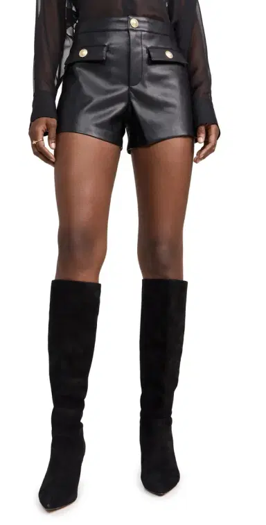 L'AGENCE Dionne Faux Leather Shorts Black | Thumbnail 1 L'AGENCE Dionne Faux Leather Shorts Black | Thumbnail 1