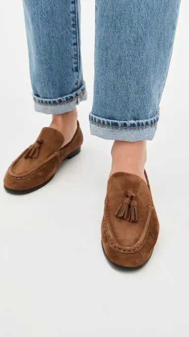 Black Suede Studio Finn Loafers Tobacco Suede 40 | Thumbnail 3