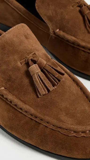 Black Suede Studio Finn Loafers Tobacco Suede 40 | Thumbnail 6