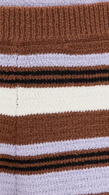 LE BOP Striped Boucle Shorts Toffee/ilac | Thumbnail 6 LE BOP Striped Boucle Shorts Toffee/ilac | Thumbnail 6