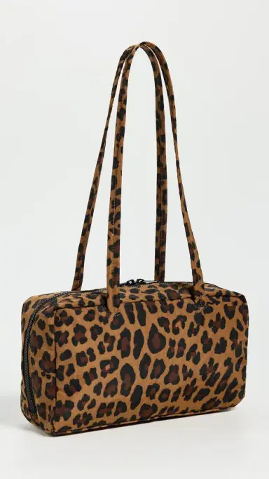 BAGGU Nylon Bowler Bag Leopard | Thumbnail 4 BAGGU Nylon Bowler Bag Leopard | Thumbnail 4