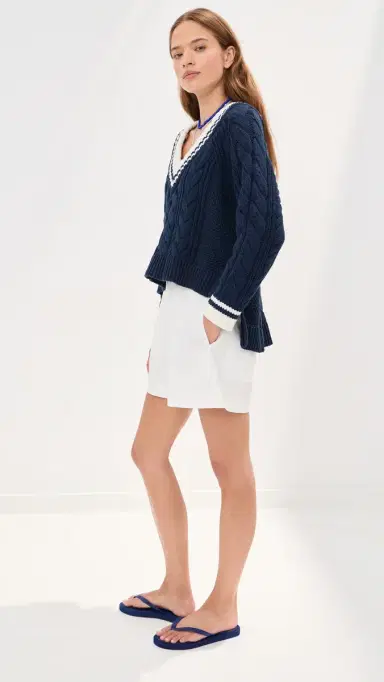 LE BOP Marley V Neck Oversized Sweater Midnight Multi L | Thumbnail 4