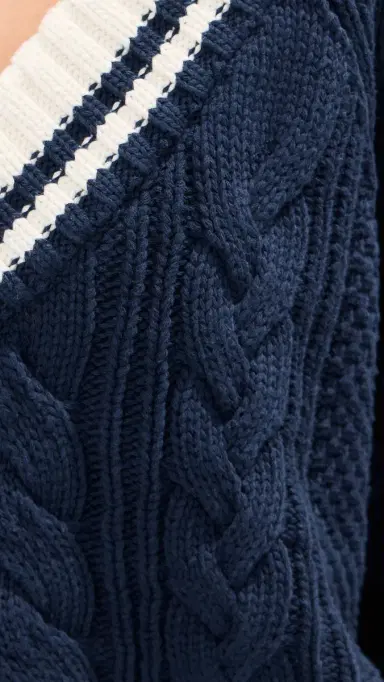 LE BOP Marley V Neck Oversized Sweater Midnight Multi L | Thumbnail 6