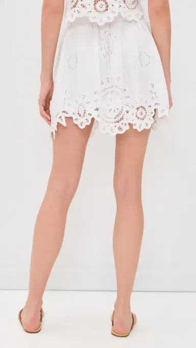 HUNTER BELL Corinne Mini Skirt White 6 | Thumbnail 3
