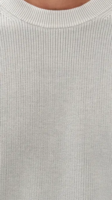 Theory Washed Crew Neck weater Washed Vapor | Thumbnail 6