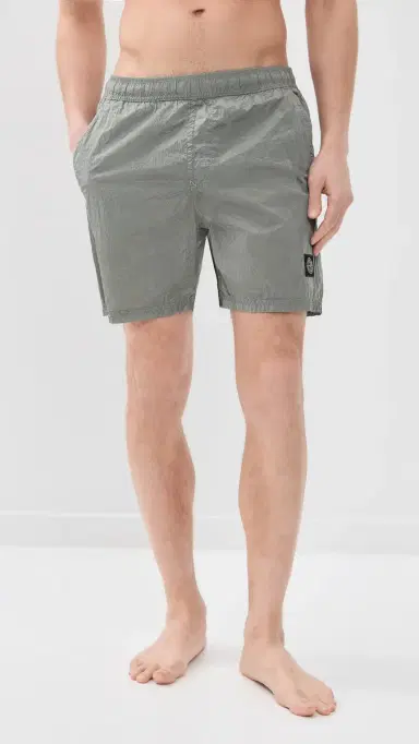 Stone Island Nylon Metal wim Shorts 6 Pearl Grey | Thumbnail 2