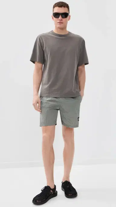 Stone Island Nylon Metal wim Shorts 6 Pearl Grey | Thumbnail 5