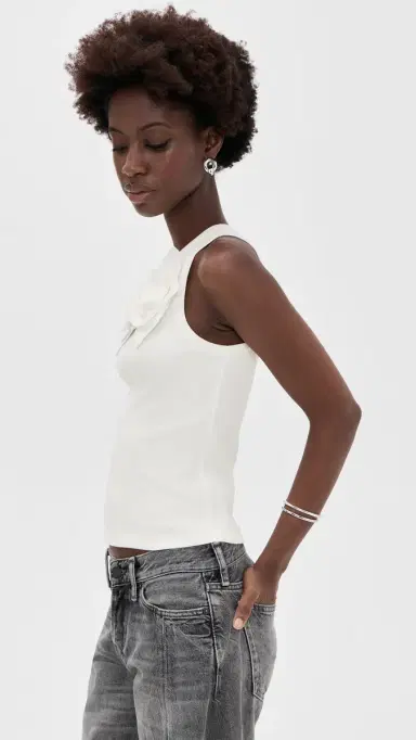AKNVAS Camille 3D Flower Tank White | Thumbnail 4 AKNVAS Camille 3D Flower Tank White | Thumbnail 4
