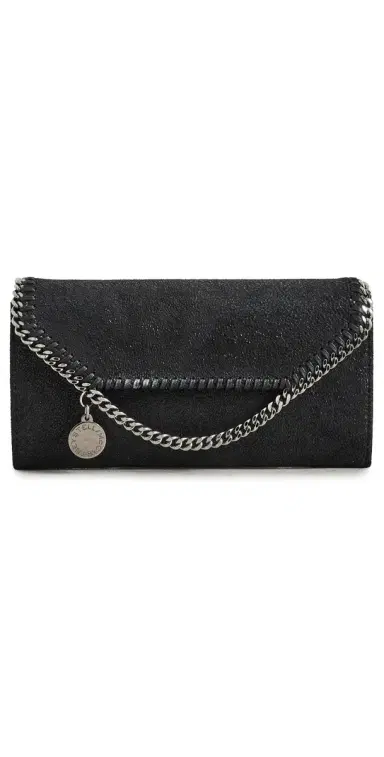 Stella McCartney Falabella Continental Wallet Black One Size | Thumbnail 1