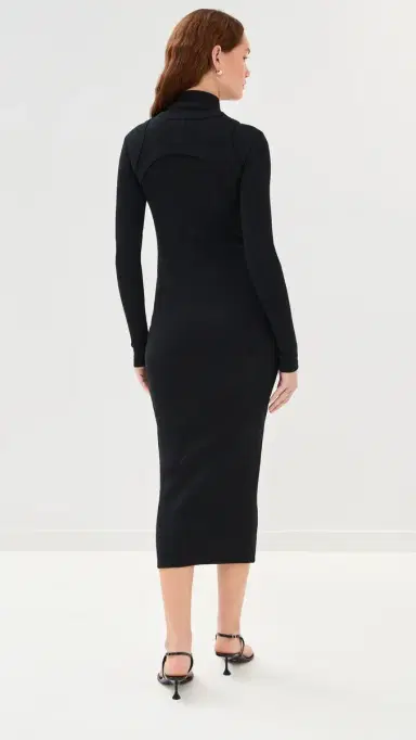 Off-White Off Stamp Rib Round Long Dress Black/White 42 | Thumbnail 3 Off-White Off Stamp Rib Round Long Dress Black/White 42 | Thumbnail 3