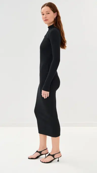 Off-White Off Stamp Rib Round Long Dress Black/White 42 | Thumbnail 4 Off-White Off Stamp Rib Round Long Dress Black/White 42 | Thumbnail 4