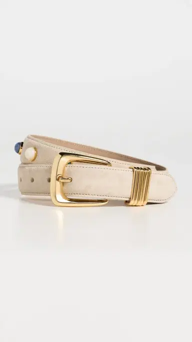 Veronica Beard Stone Embellished Arch Belt Stone Khaki | Thumbnail 2
