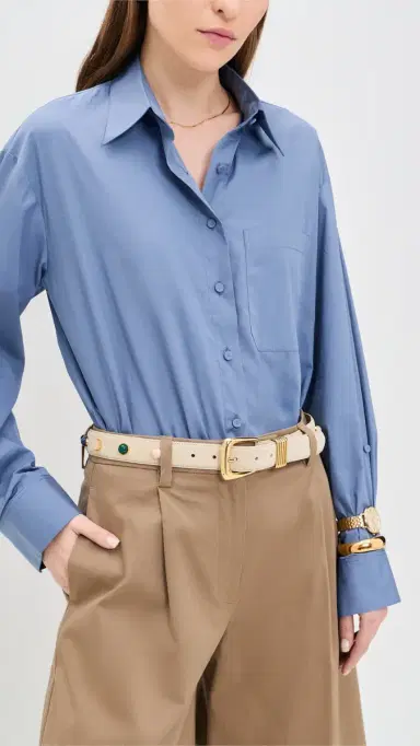 Veronica Beard Stone Embellished Arch Belt Stone Khaki | Thumbnail 3