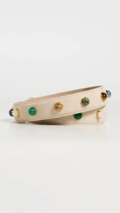 Veronica Beard Stone Embellished Arch Belt Stone Khaki | Thumbnail 4