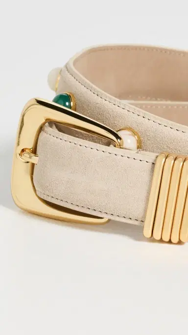 Veronica Beard Stone Embellished Arch Belt Stone Khaki | Thumbnail 5