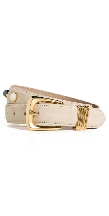 Veronica Beard Stone Embellished Arch Belt Stone Khaki | Thumbnail 1