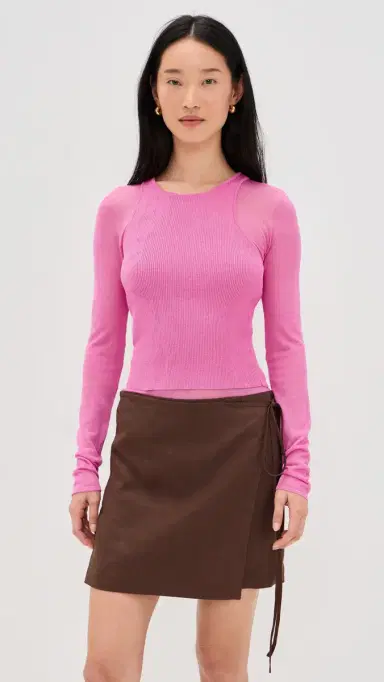 STAUD Taylor Dress Orchid/Dark Oak | Thumbnail 2