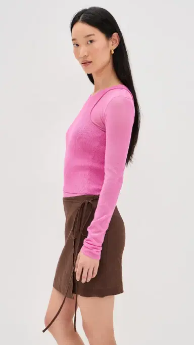 STAUD Taylor Dress Orchid/Dark Oak | Thumbnail 4