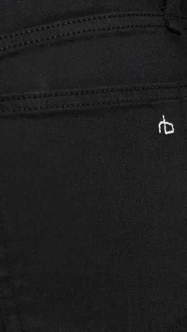 rag & bone Flexi Harlow Mid Rise Ankle Straight Jeans Black 25 | Thumbnail 6
