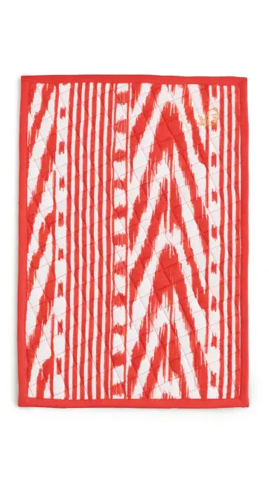 Coniglio Palm Beach Placemat Set of 4 Red Ikat One Size | Thumbnail 6