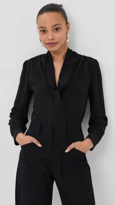 Nili Lotan Colt Blouse Black | Thumbnail 2 Nili Lotan Colt Blouse Black | Thumbnail 2