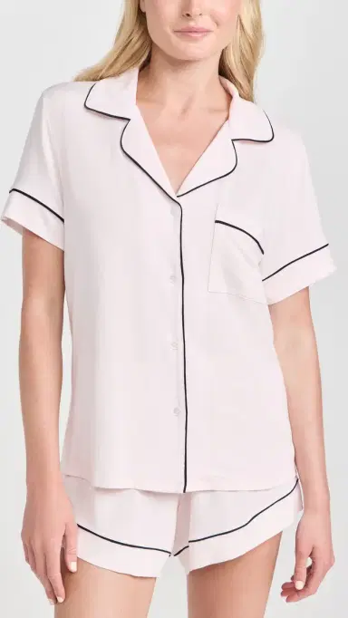 Eberjey Gisele The Relaxed Short Pajama Set orbet/Black | Thumbnail 2 Eberjey Gisele The Relaxed Short Pajama Set orbet/Black | Thumbnail 2