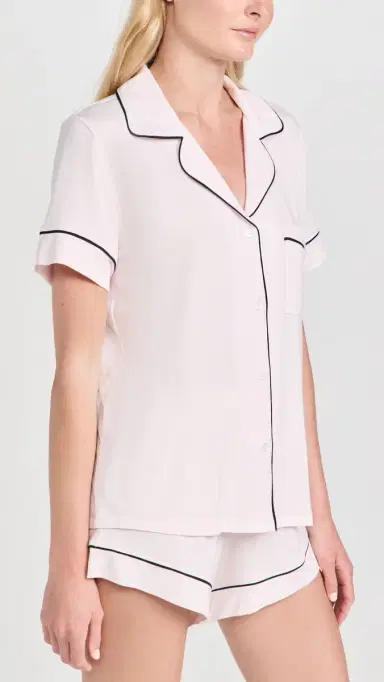 Eberjey Gisele The Relaxed Short Pajama Set orbet/Black | Thumbnail 4 Eberjey Gisele The Relaxed Short Pajama Set orbet/Black | Thumbnail 4