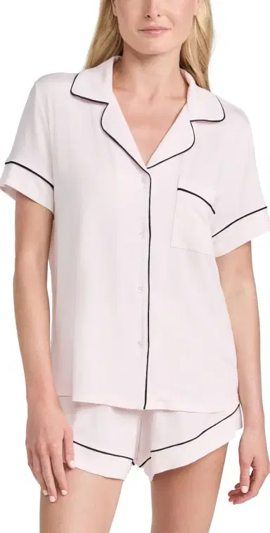 Eberjey Gisele The Relaxed Short Pajama Set orbet/Black | Thumbnail 1 Eberjey Gisele The Relaxed Short Pajama Set orbet/Black | Thumbnail 1