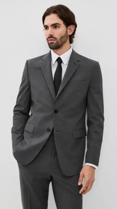 Theory Chambers Stretch Wool Blazer Medium Charcoal 42 | Thumbnail 2
