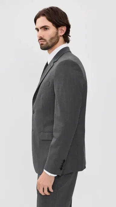 Theory Chambers Stretch Wool Blazer Medium Charcoal 42 | Thumbnail 4
