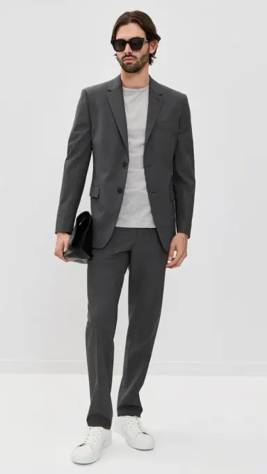 Theory Chambers Stretch Wool Blazer Medium Charcoal 42 | Thumbnail 6