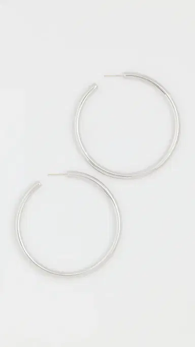 Jennifer Fisher 2 Lilly Hoops Silver One Size | Thumbnail 2