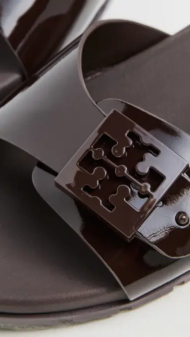 Tory Burch Buckle Slides Dark Cocoa 5 | Thumbnail 6