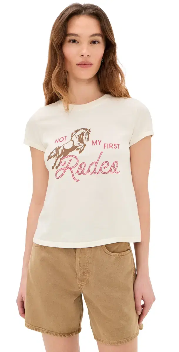 Not My First Rodeo Femme Crew Tee Off White