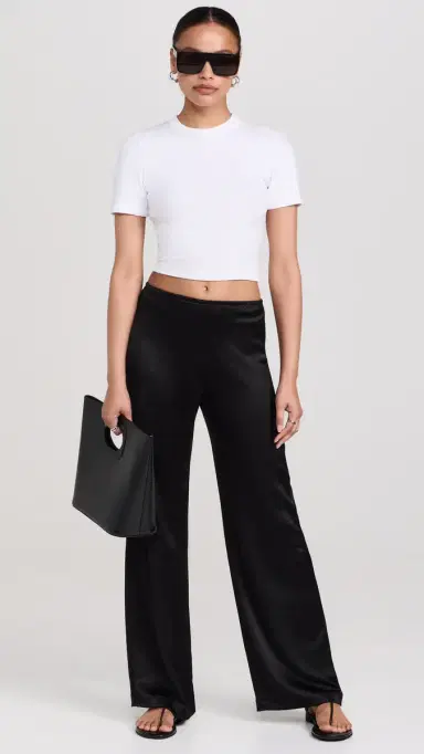LESET Barb Wide Leg Pants Black M | Thumbnail 5