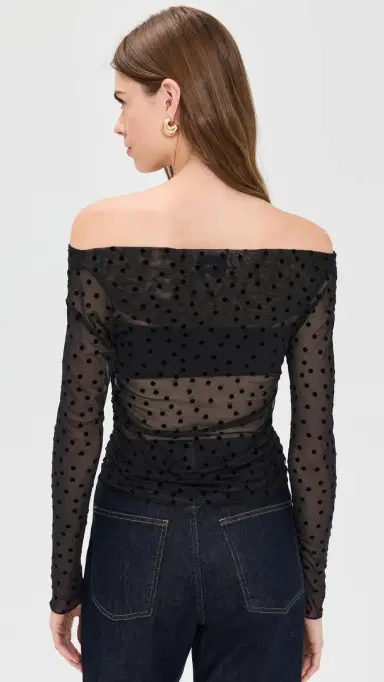 LE BOP Scarlet Top Black Polka Dot S | Thumbnail 3