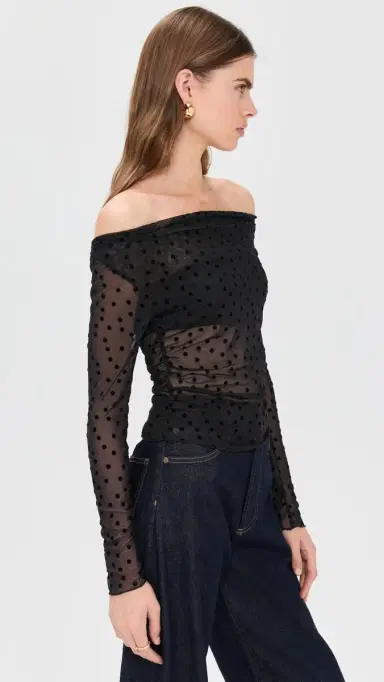 LE BOP Scarlet Top Black Polka Dot S | Thumbnail 4