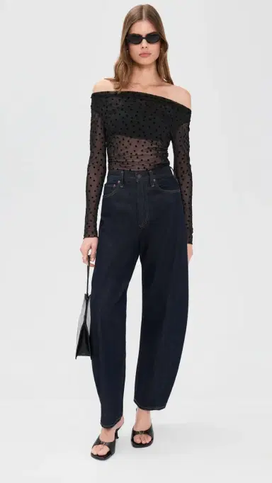 LE BOP Scarlet Top Black Polka Dot S | Thumbnail 5