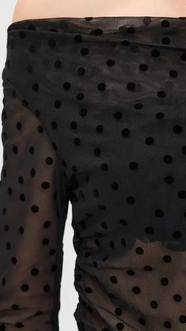 LE BOP Scarlet Top Black Polka Dot S | Thumbnail 6