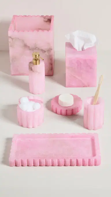 Kassatex Shopbop x Tissue Holder Pink One Size | Thumbnail 4