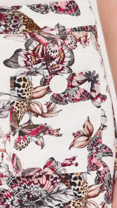 L'Agence Cyra Low Rise Miniskirt White Multi Butterfly | Thumbnail 6 L'Agence Cyra Low Rise Miniskirt White Multi Butterfly | Thumbnail 6