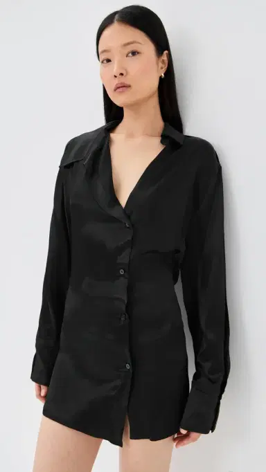 The Attico Mini Shirtdress Black 38 | Thumbnail 2