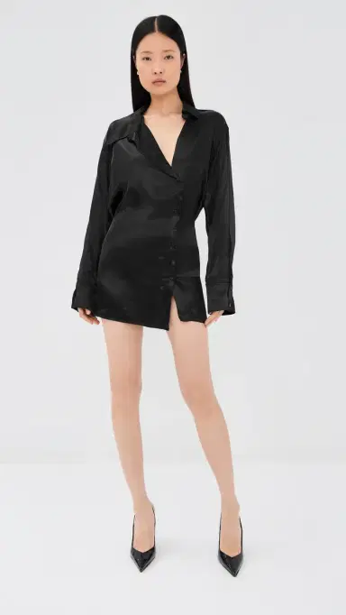 The Attico Mini Shirtdress Black 38 | Thumbnail 5
