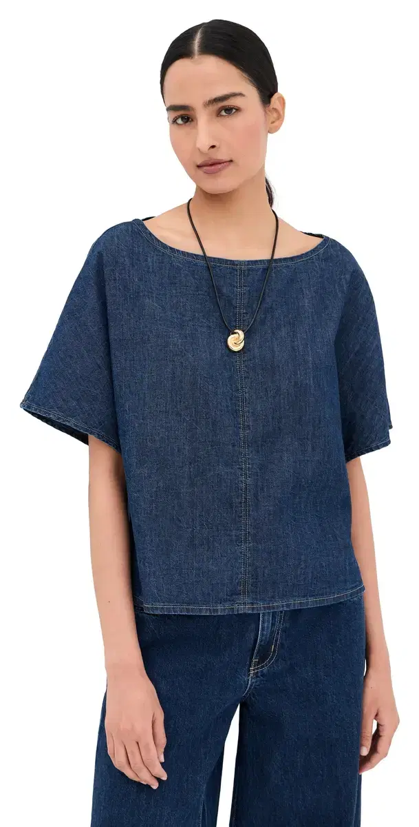 Simple Denim Tee Dark tone