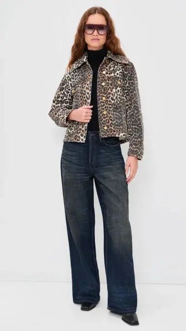 GANNI Print Denim Jacket Almond Milk | Thumbnail 5 GANNI Print Denim Jacket Almond Milk | Thumbnail 5
