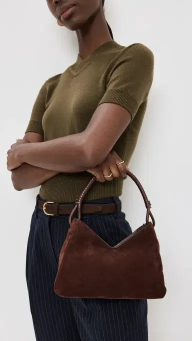 Staud Valerie Shoulder Bag Mahogany | Thumbnail 3 Staud Valerie Shoulder Bag Mahogany | Thumbnail 3